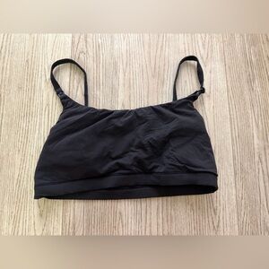 Skims Maternity Pumping Scoop Bralette - Size Medium - Color Onyx